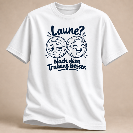 RÜCKRAUM – Training macht Laune T-Shirt – Weiß