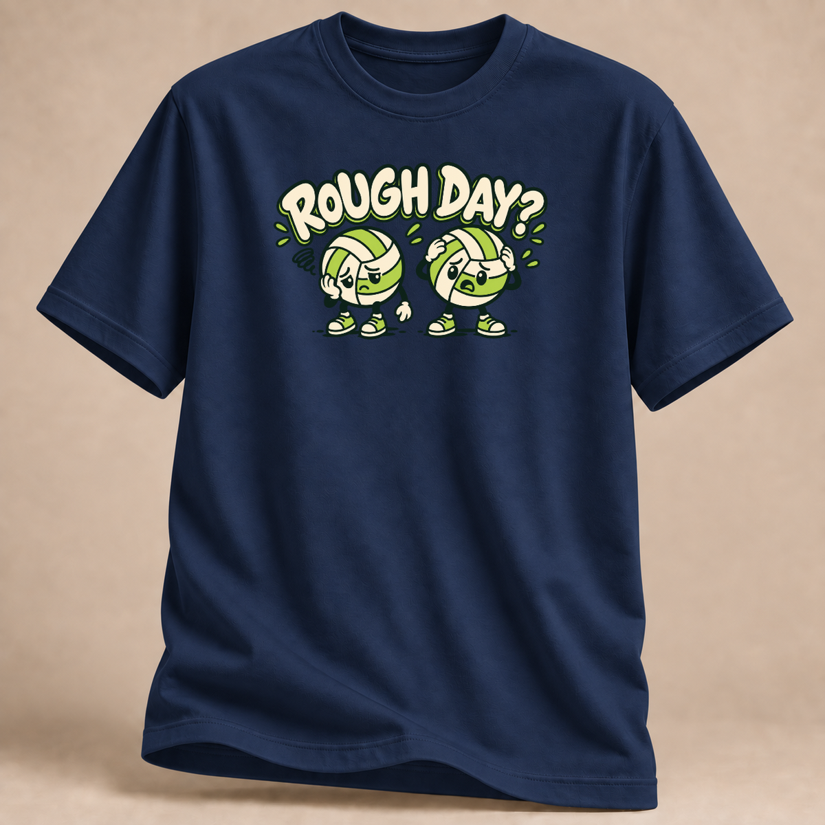 RÜCKRAUM – Rough Day Volleyball T-Shirt – Marineblau