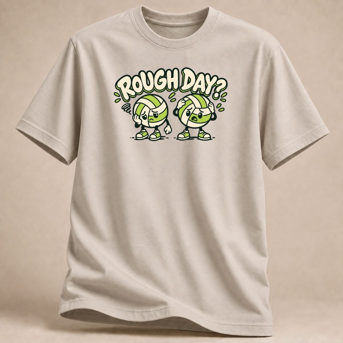 RÜCKRAUM – Rough Day Volleyball T-Shirt – Sand