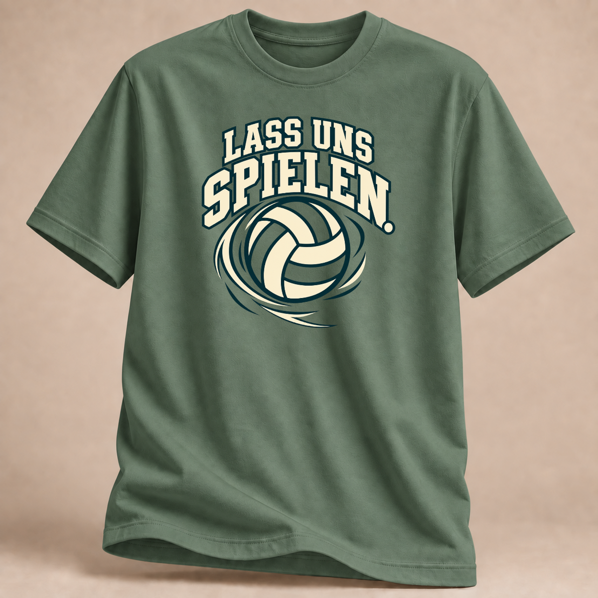 RÜCKRAUM – Lass uns spielen T-Shirt – Militärgrün