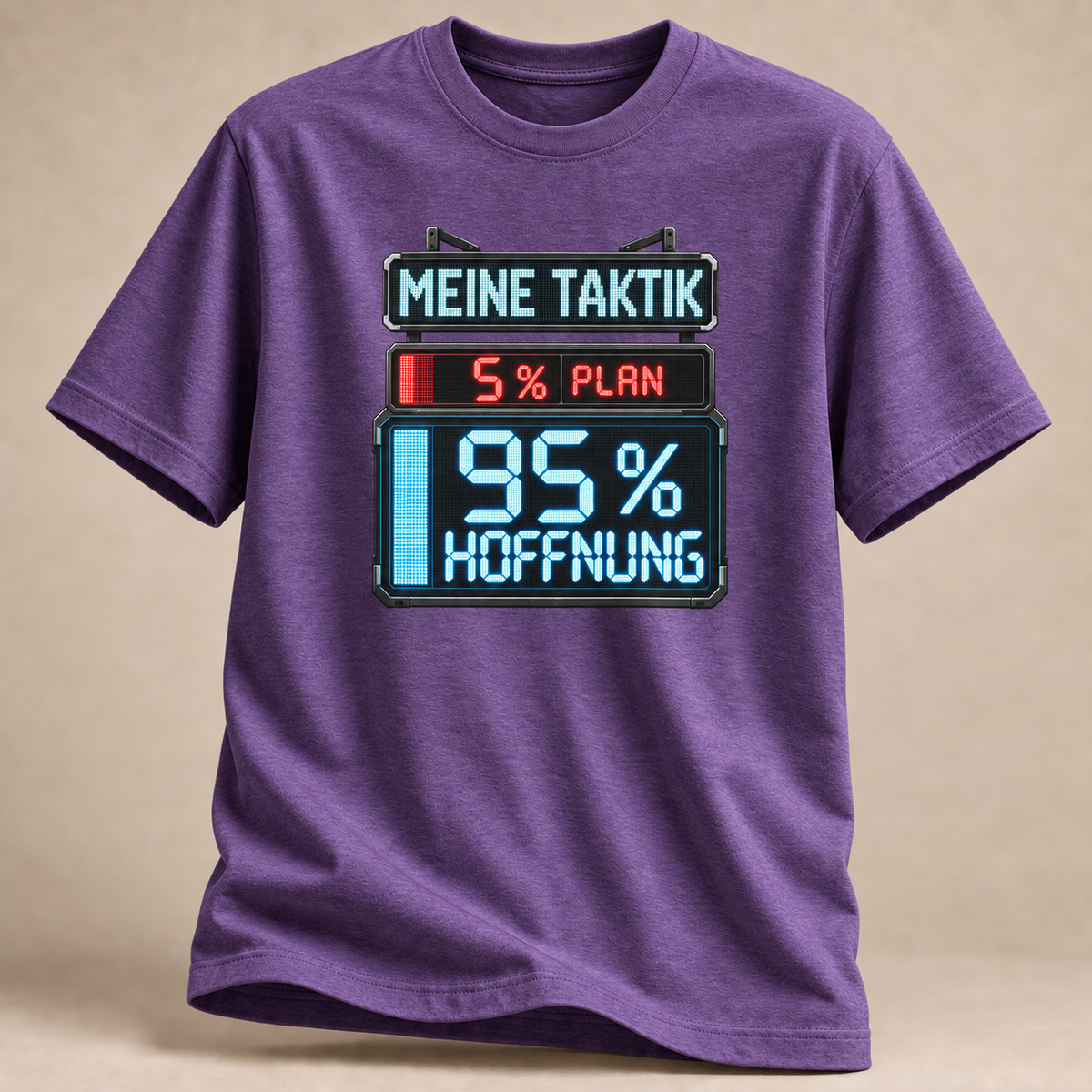 Meine Taktik Scoreboard T-Shirt in Lila meliert mit Volleyball-Motiv