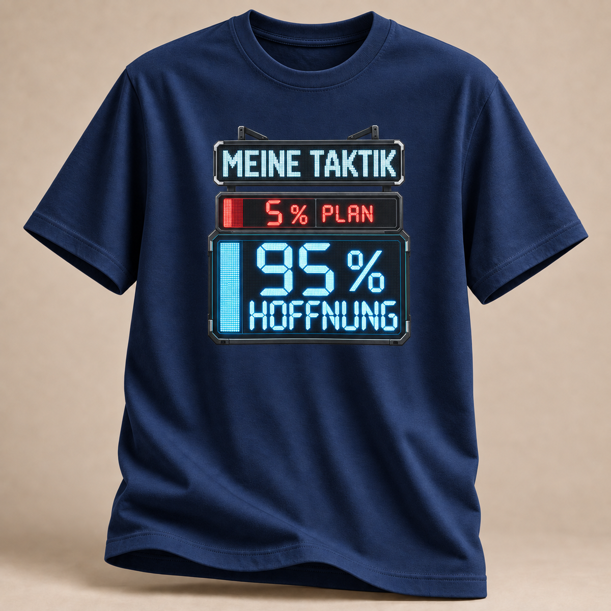 Meine Taktik Scoreboard T-Shirt in Marineblau mit Volleyball-Motiv