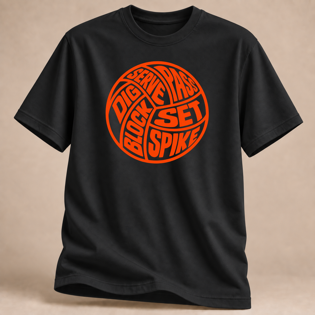 RÜCKRAUM – Serve Pass Spike T-Shirt – Schwarz