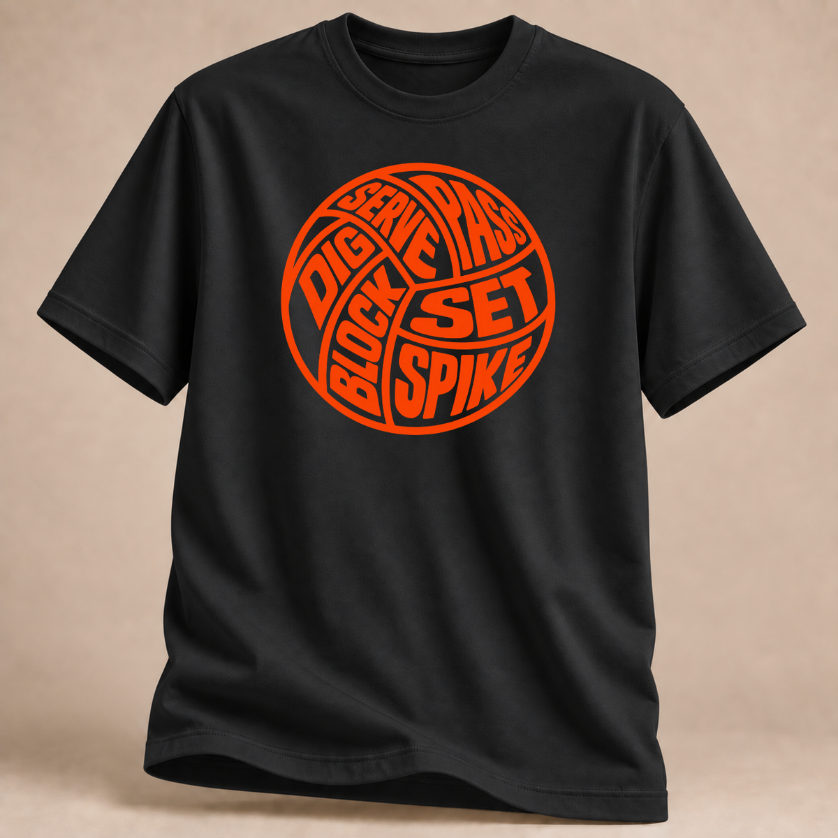 RÜCKRAUM – Serve Pass Spike T-Shirt – Schwarz