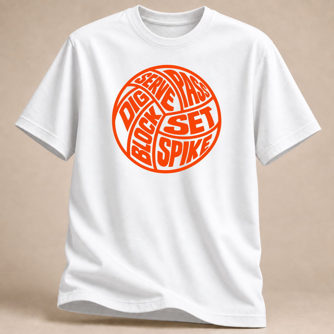RÜCKRAUM – Serve Pass Spike T-Shirt – Weiß
