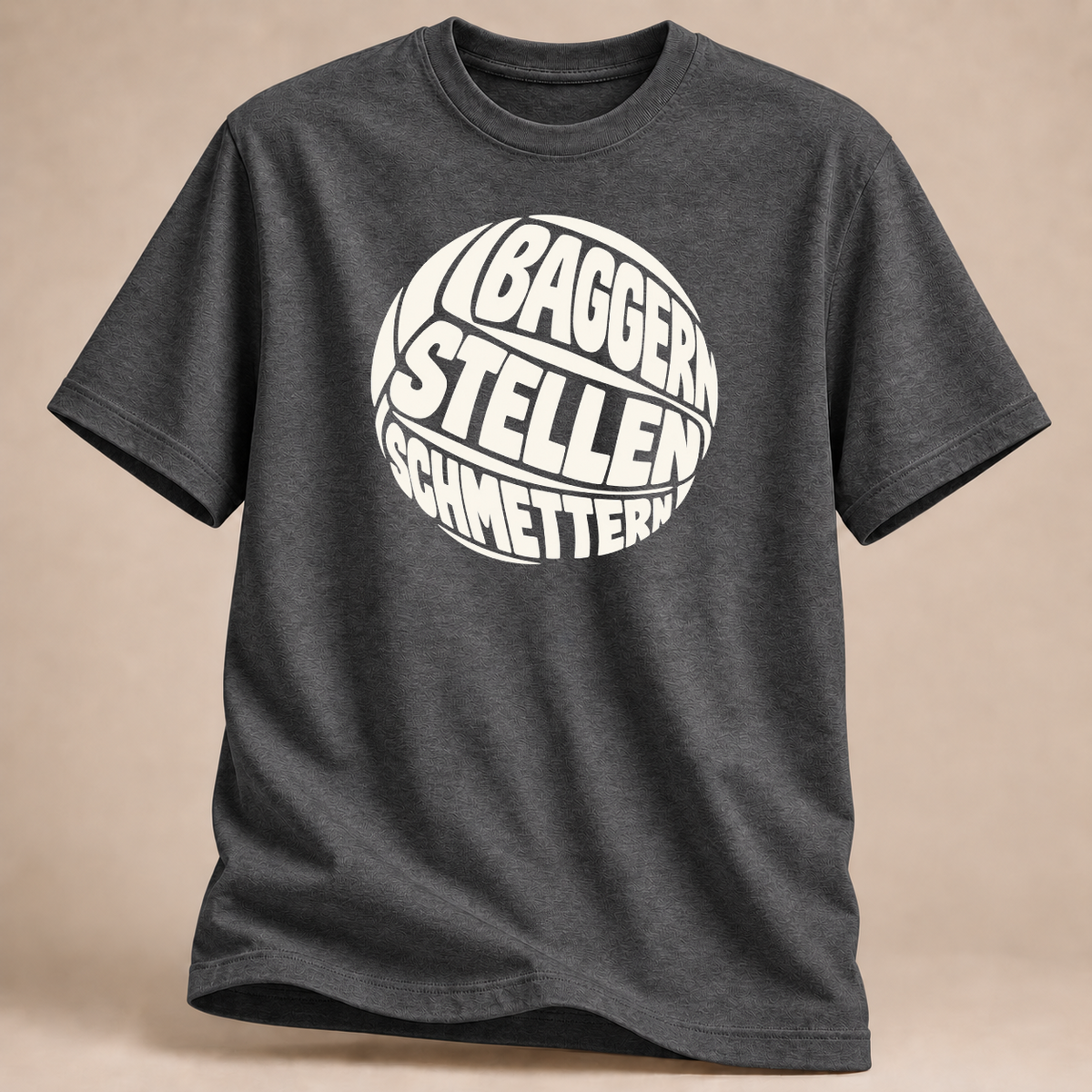 RÜCKRAUM – Bagger Stellen Schmettern T-Shirt – Graphit meliert