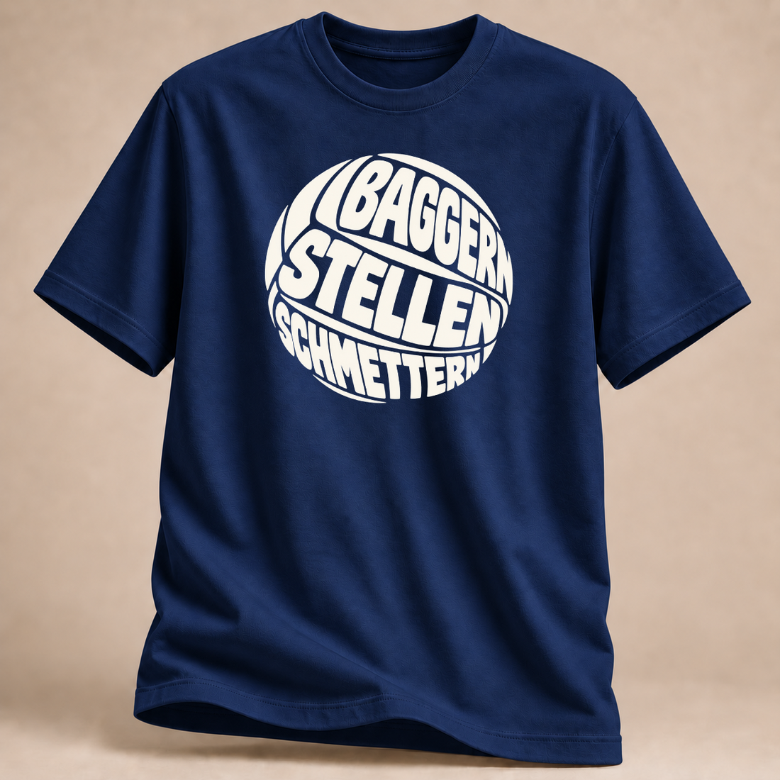 RÜCKRAUM – Bagger Stellen Schmettern T-Shirt – Marineblau