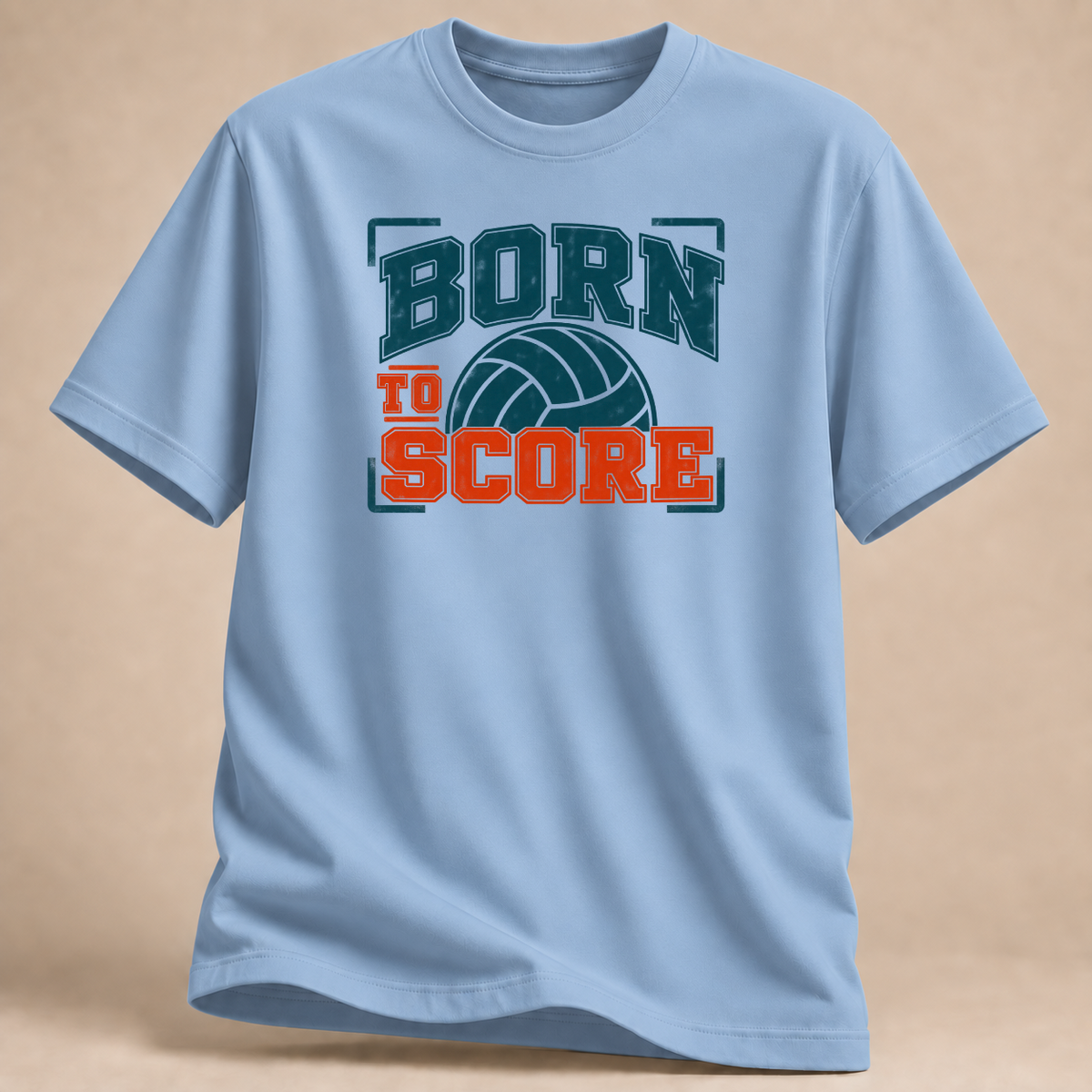 RÜCKRAUM – Born to Score T-Shirt – Hellblau