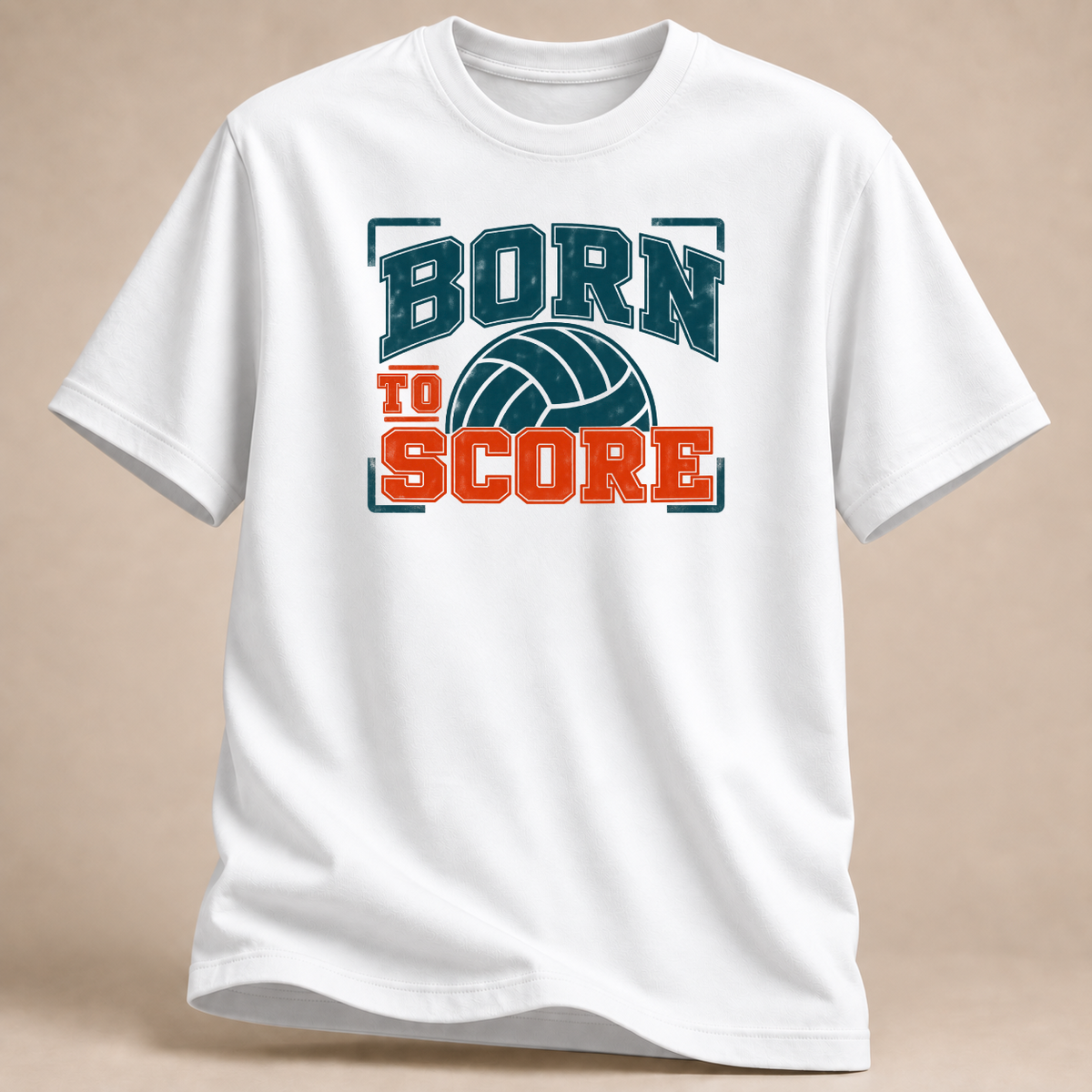 RÜCKRAUM – Born to Score T-Shirt – Weiß