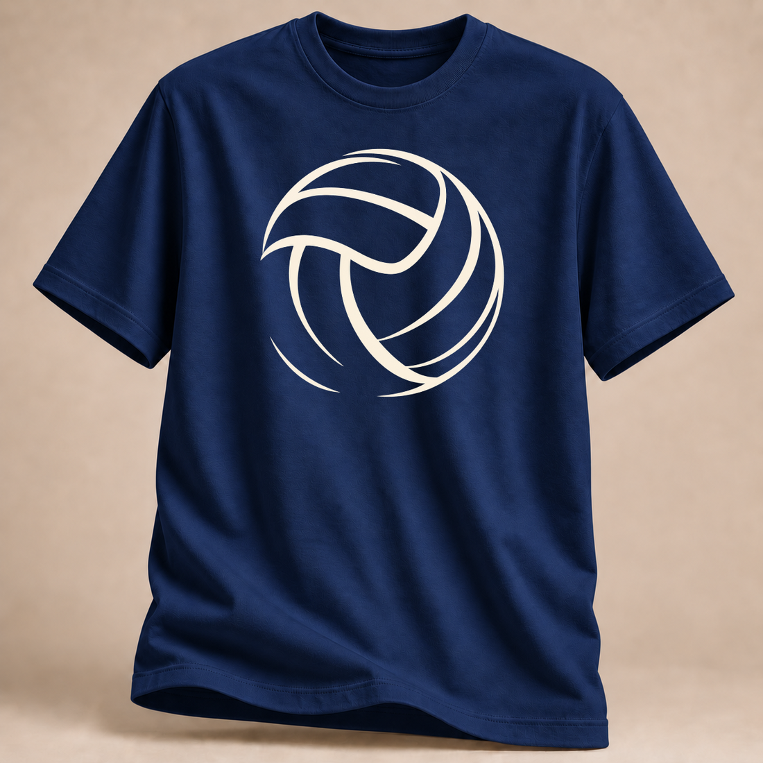 RÜCKRAUM – Volleyball Linienball T-Shirt – Marineblau
