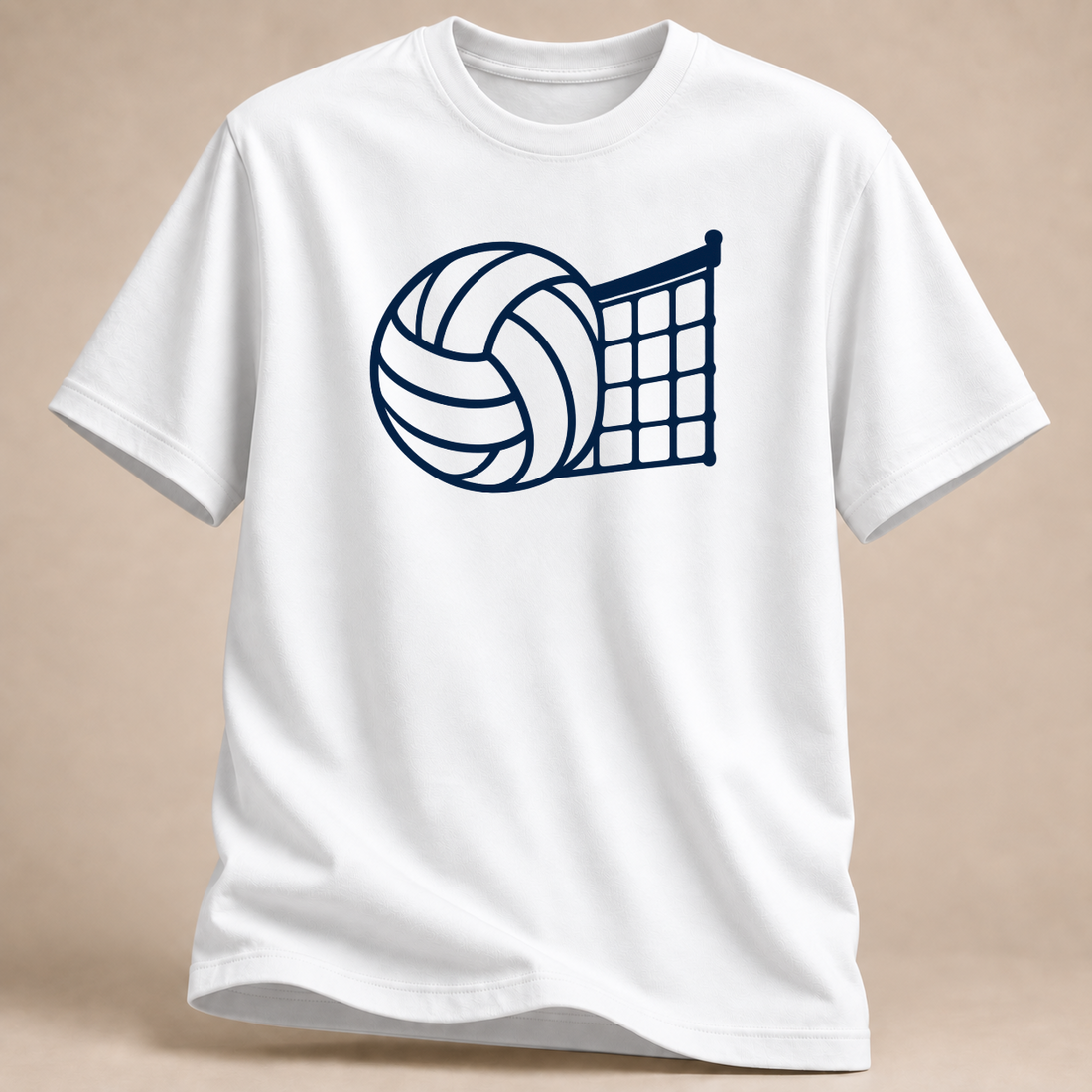 RÜCKRAUM – Volleyball am Netz T-Shirt – Weiß
