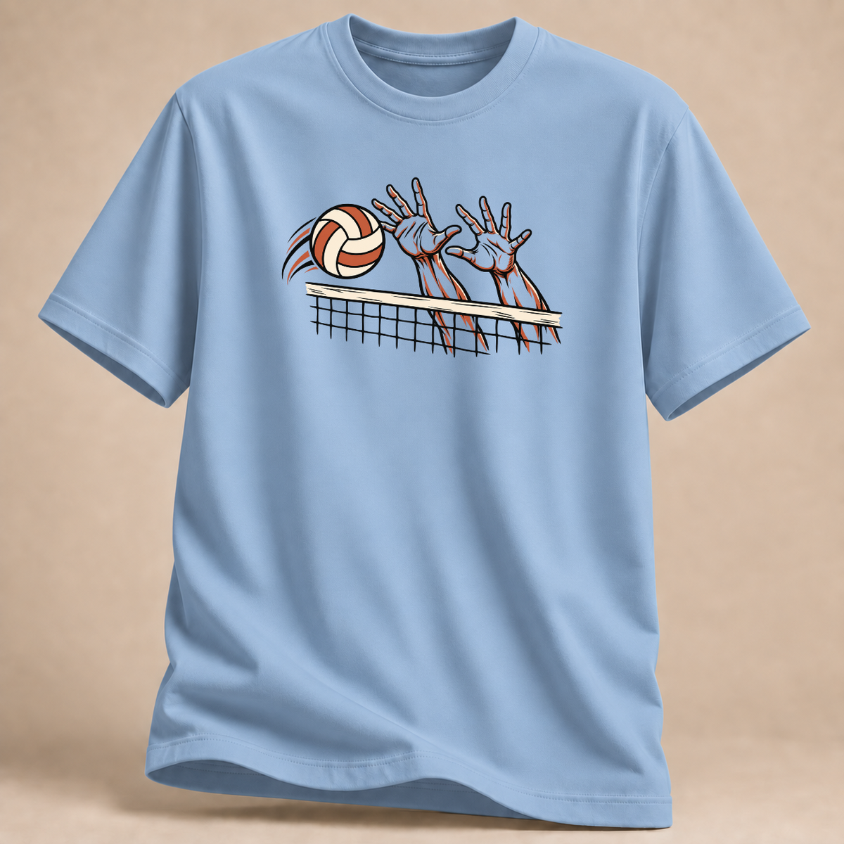 RÜCKRAUM – Volleyball Block T-Shirt – Hellblau