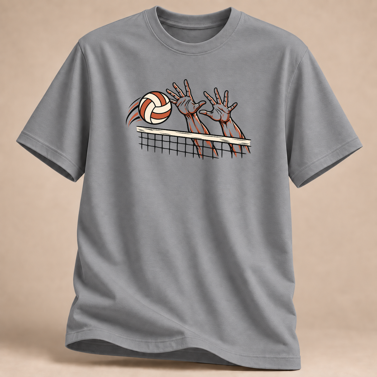 RÜCKRAUM – Volleyball Block T-Shirt – Sportgrau