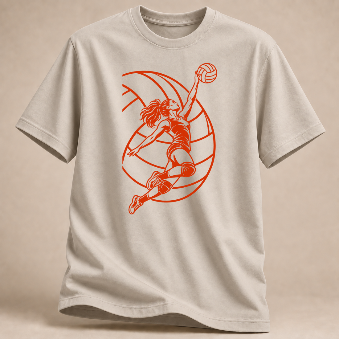 RÜCKRAUM – Volleyball Sprungangriff T-Shirt – Sand