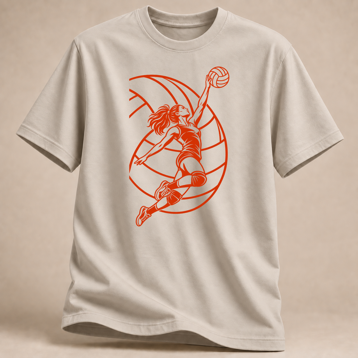 RÜCKRAUM – Volleyball Sprungangriff T-Shirt – Sand