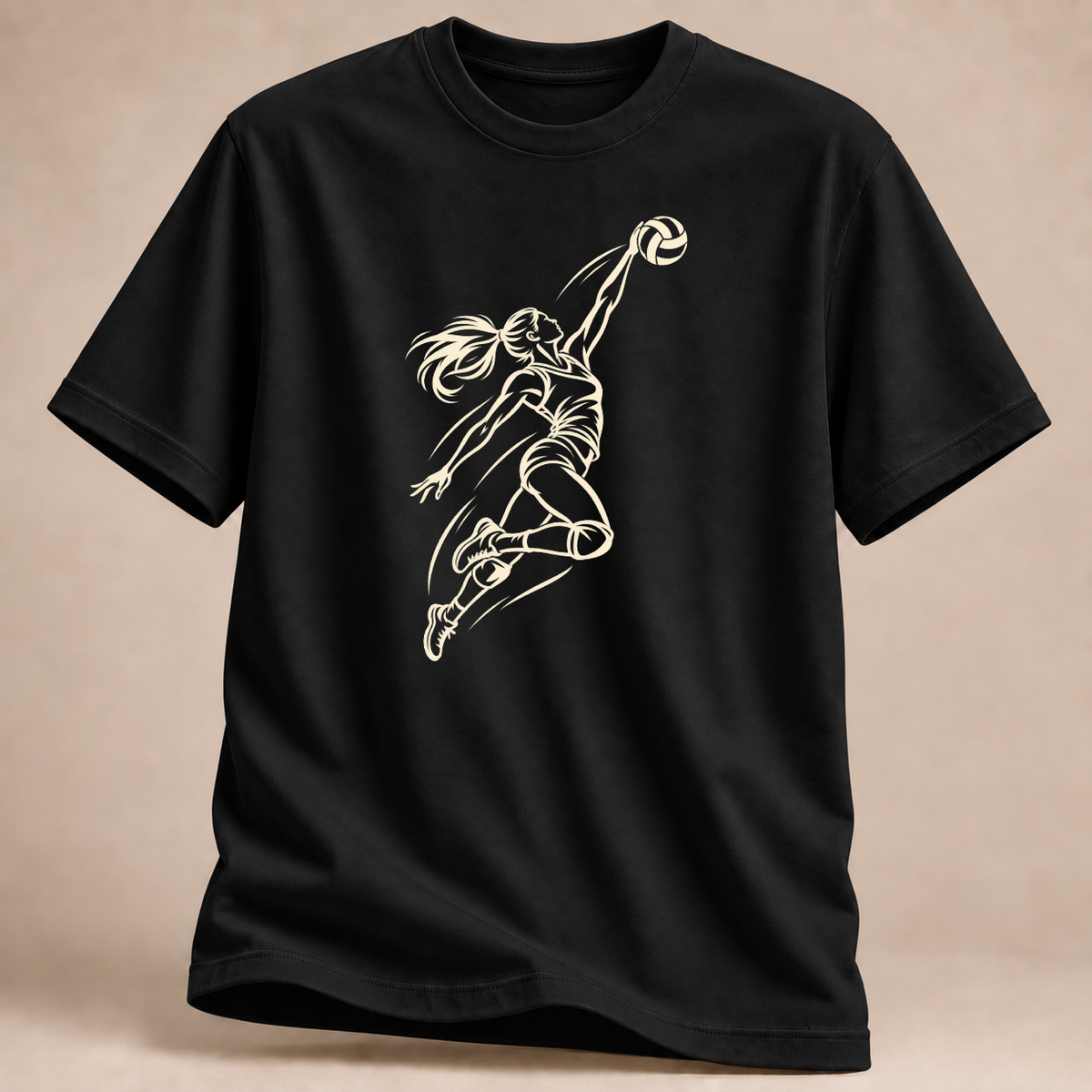 RÜCKRAUM – Volleyball Flow T-Shirt – Schwarz