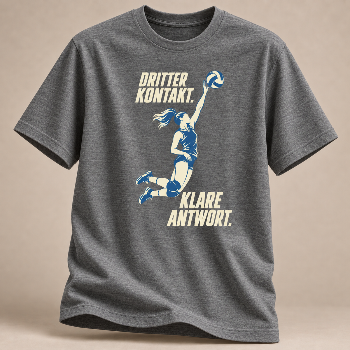 Dritter Kontakt Klare Antwort Volleyball T-Shirt