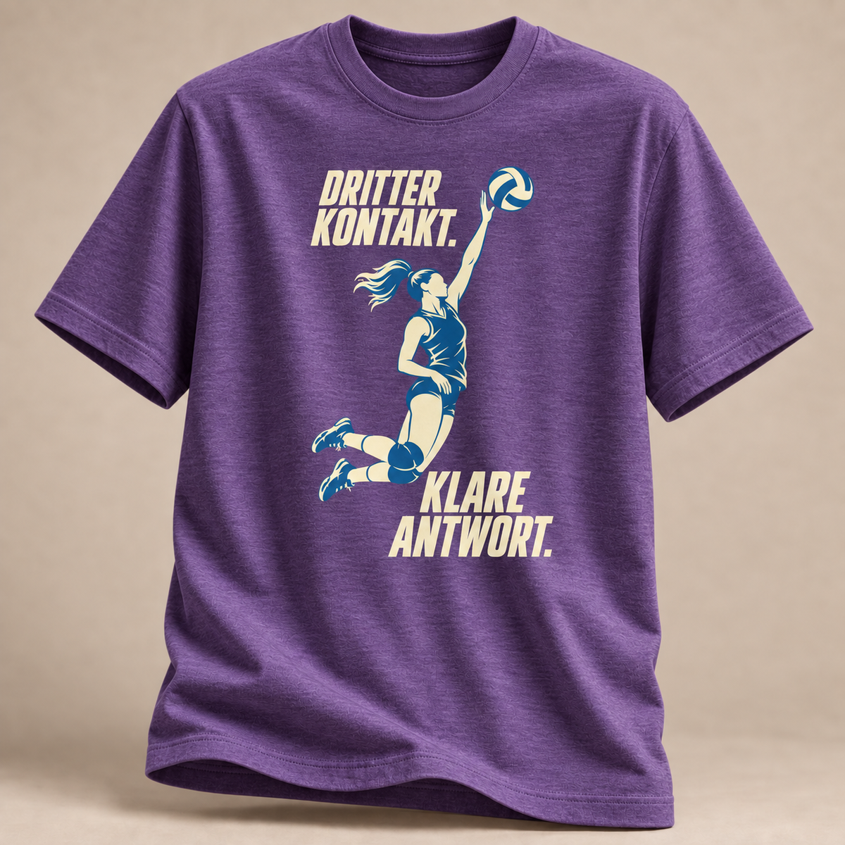 Dritter Kontakt Klare Antwort Volleyball T-Shirt