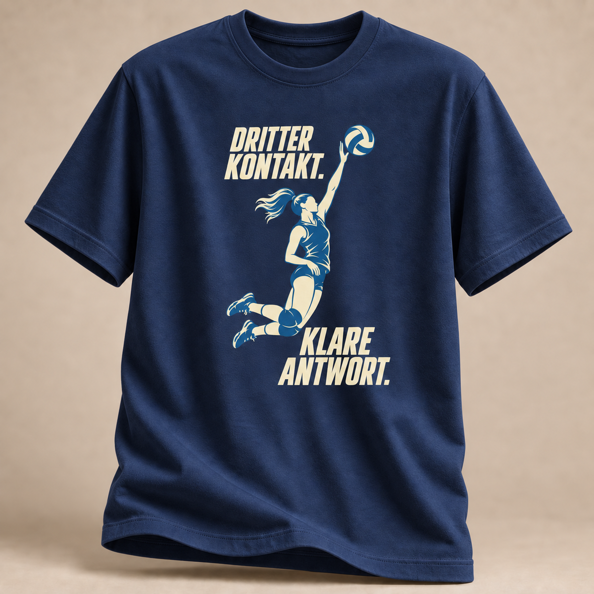 Dritter Kontakt Klare Antwort Volleyball T-Shirt