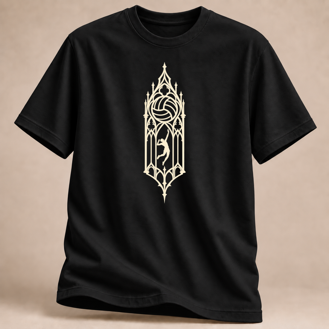 RÜCKRAUM – Gothic Volleyball T-Shirt – Schwarz