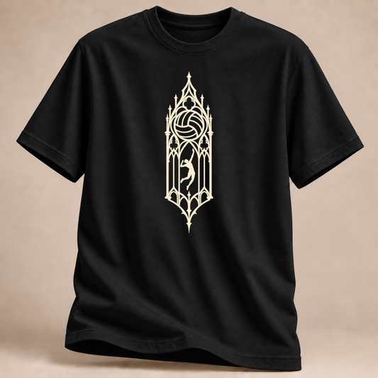 RÜCKRAUM – Gothic Volleyball T-Shirt – Schwarz