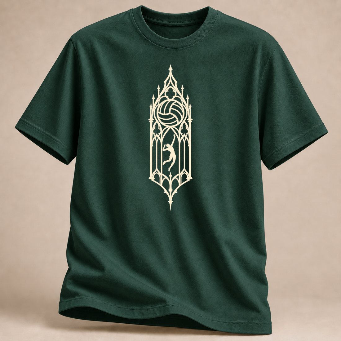 RÜCKRAUM – Gothic Volleyball T-Shirt – Waldgrün