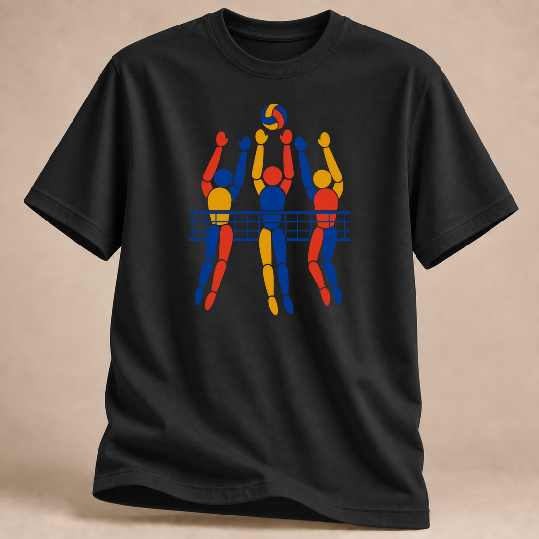 RÜCKRAUM – Bauhaus Volleyball T-Shirt – Schwarz