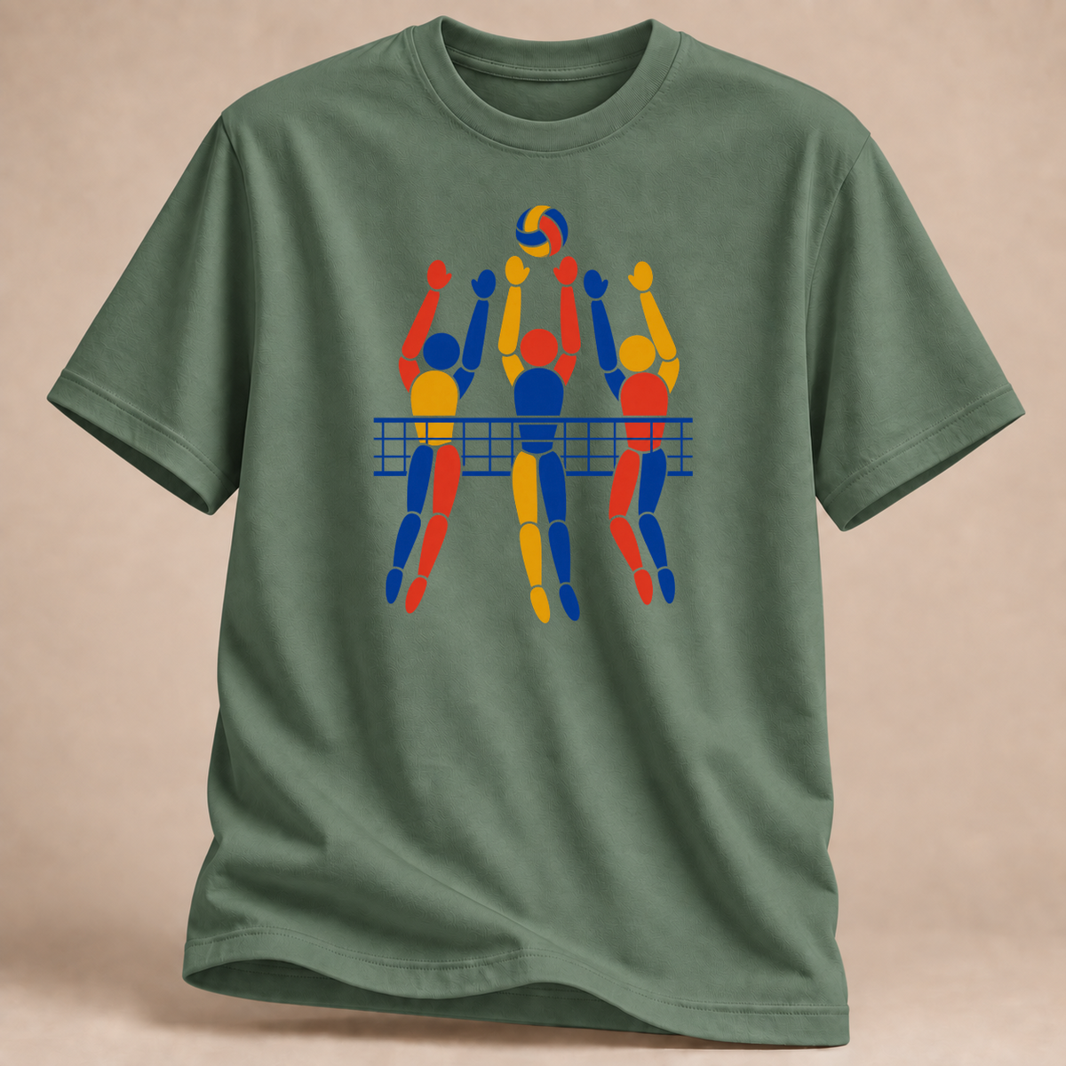 RÜCKRAUM – Bauhaus Volleyball T-Shirt – Militärgrün