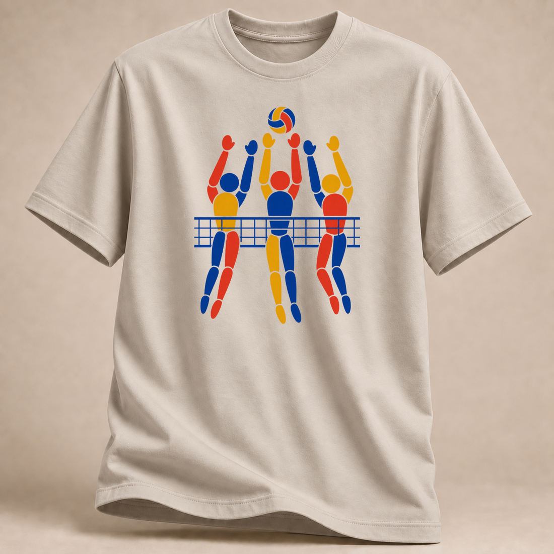 RÜCKRAUM – Bauhaus Volleyball T-Shirt – Sand