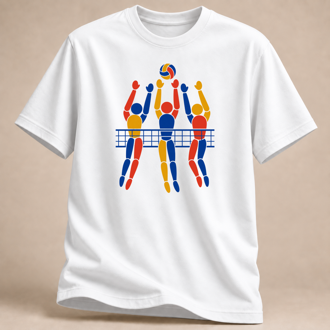 RÜCKRAUM – Bauhaus Volleyball T-Shirt – Weiß