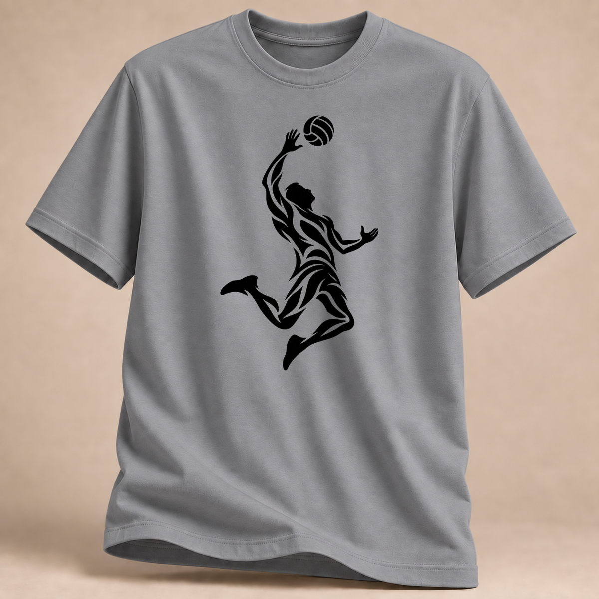 RÜCKRAUM – Cyber Tribal Volleyball T-Shirt – Sportgrau