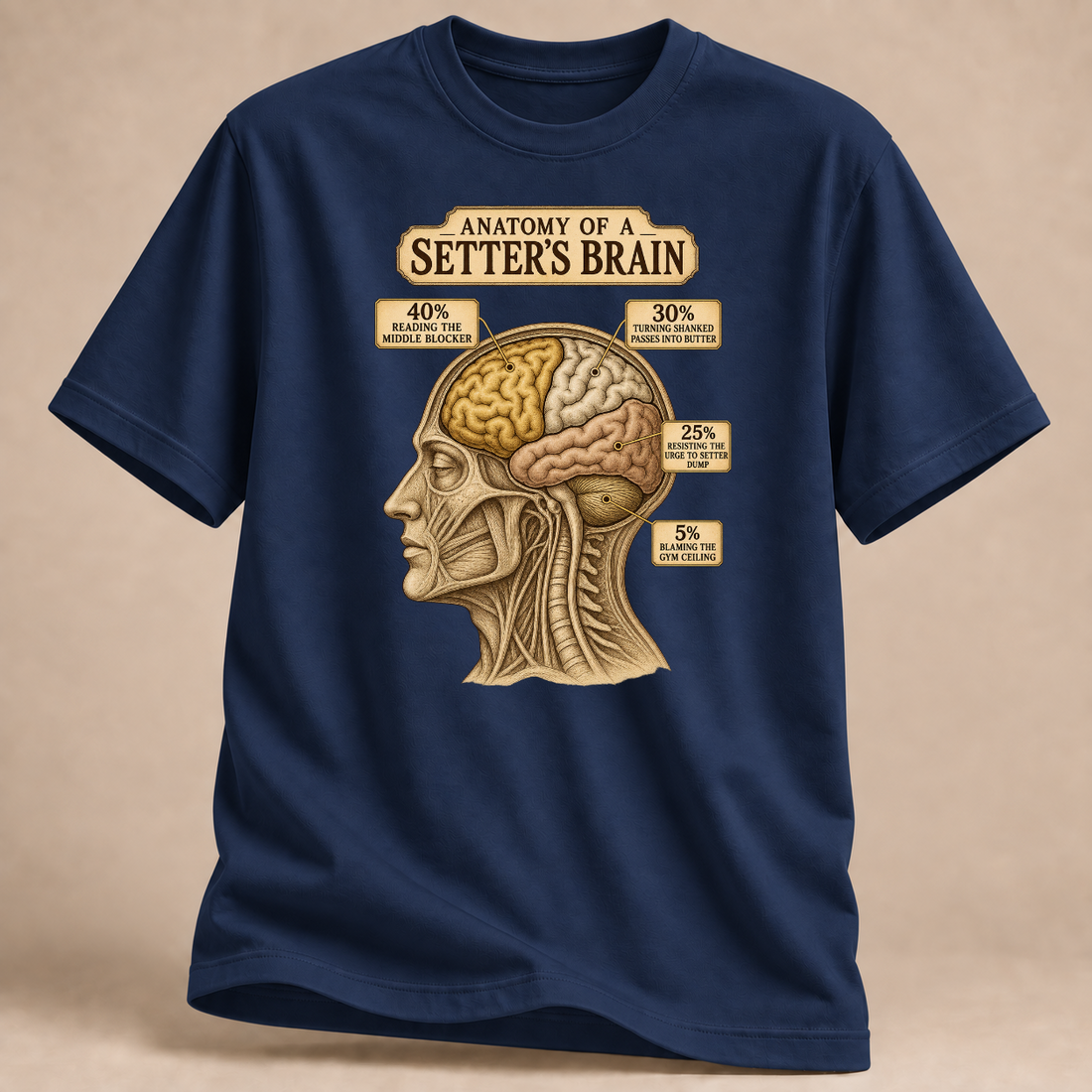 RÜCKRAUM – Anatomie eines Zuspielers T-Shirt – Marineblau