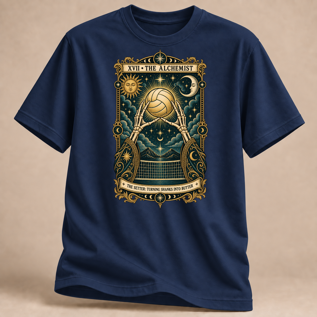 RÜCKRAUM – Der Zuspiel-Alchemist T-Shirt – Marineblau