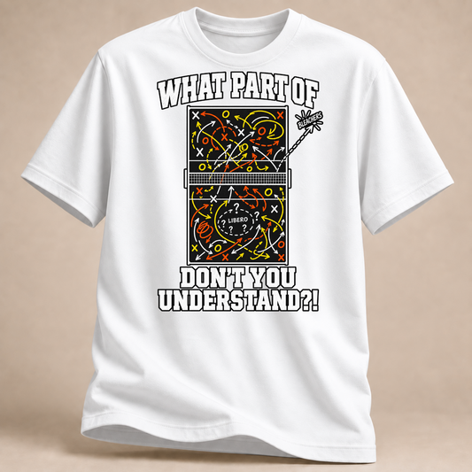 RÜCKRAUM – Volleyball Taktiktafel T-Shirt – Weiß