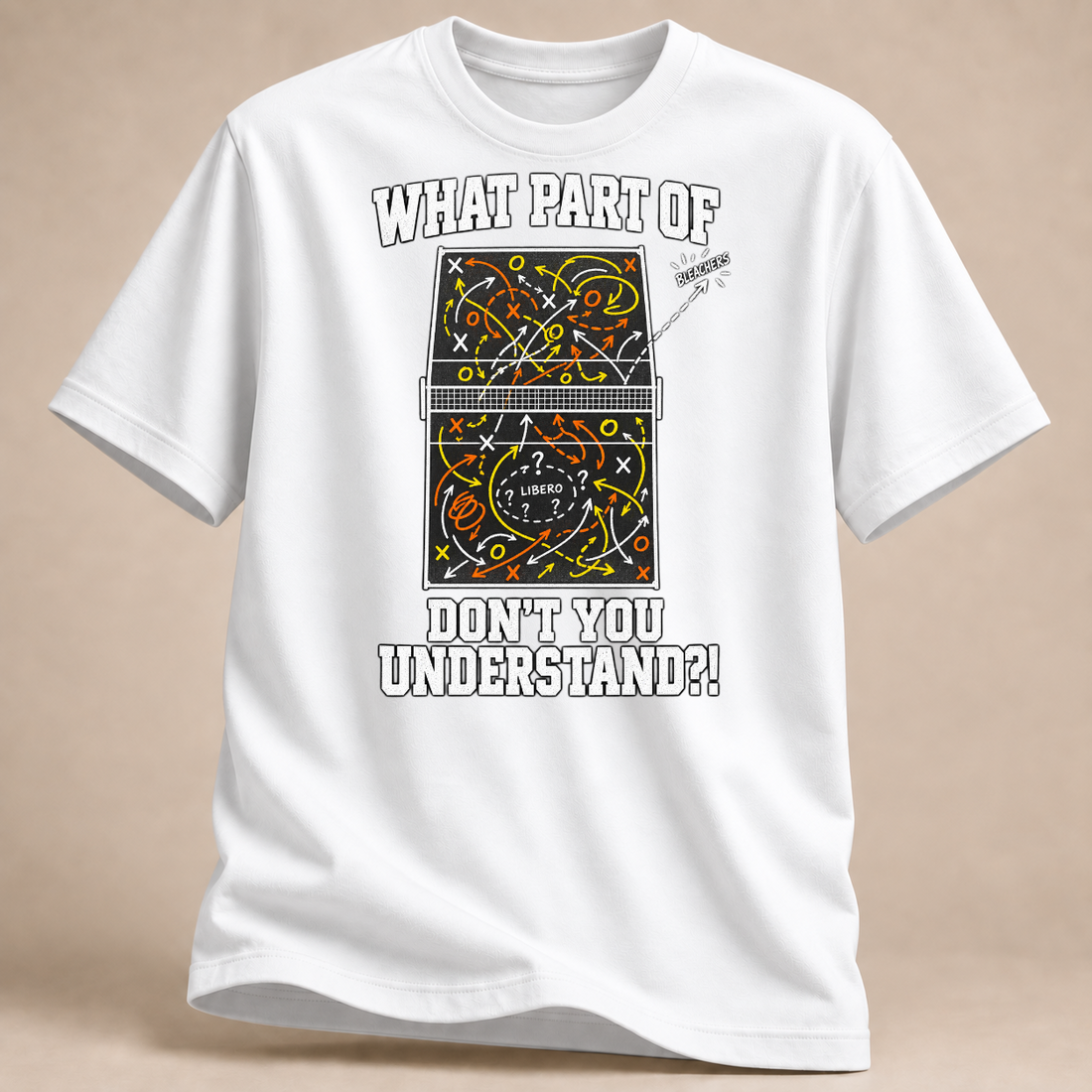 RÜCKRAUM – Volleyball Playbook T-Shirt – Weiß