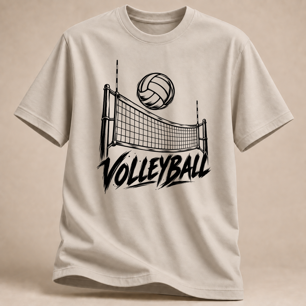 RÜCKRAUM – Volleyball Netz und Ball T-Shirt – Sand