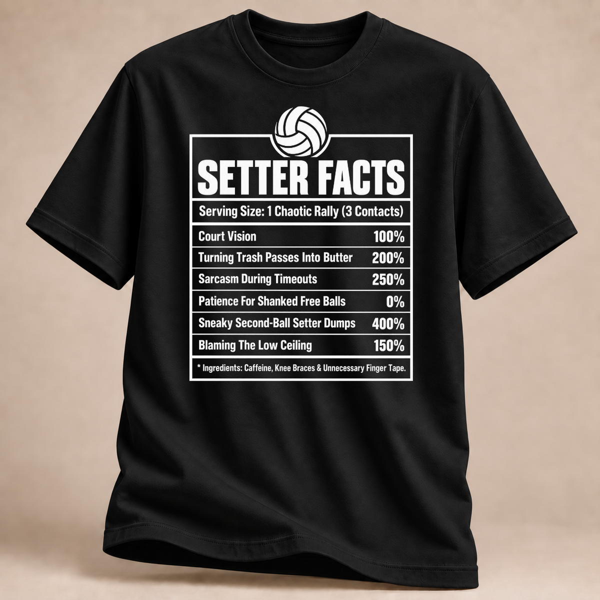 RÜCKRAUM – Setter Facts T-Shirt – Schwarz
