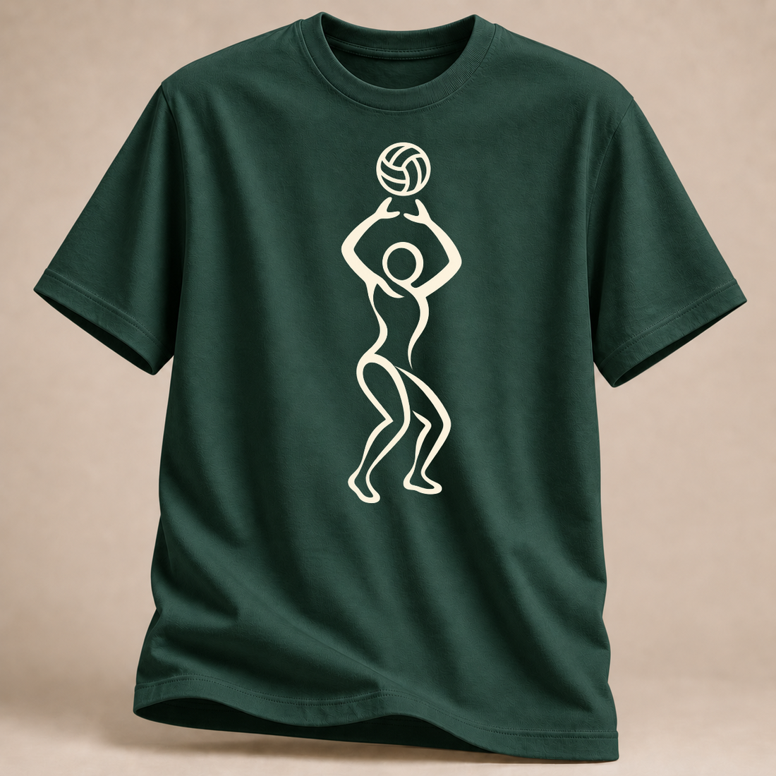 RÜCKRAUM – Minimalistischer Zuspieler T-Shirt – Waldgrün
