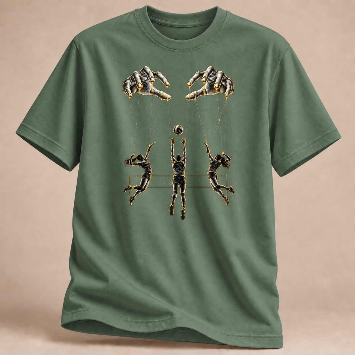 RÜCKRAUM – Zuspieler Fädenzieher T-Shirt – Militärgrün