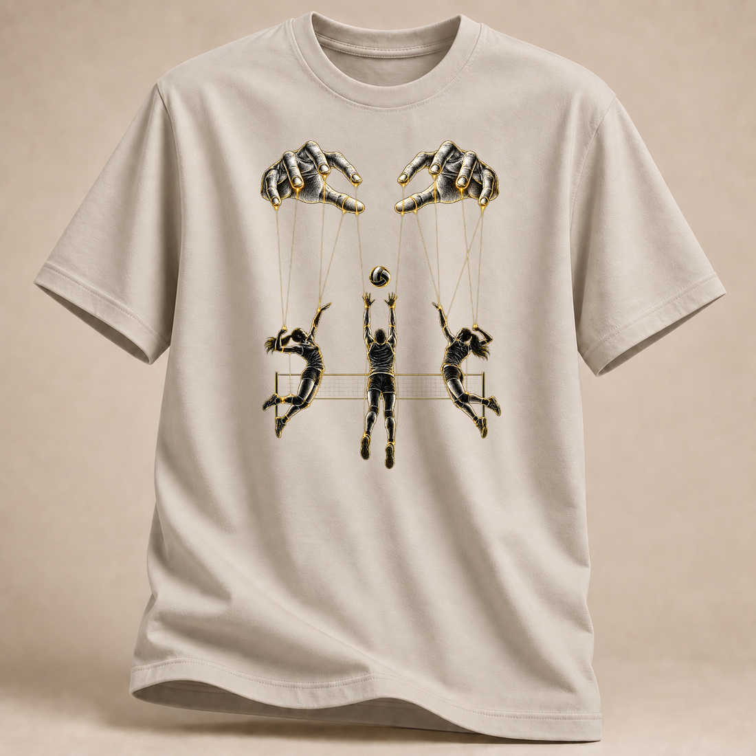 RÜCKRAUM – Zuspieler Fädenzieher T-Shirt – Sand