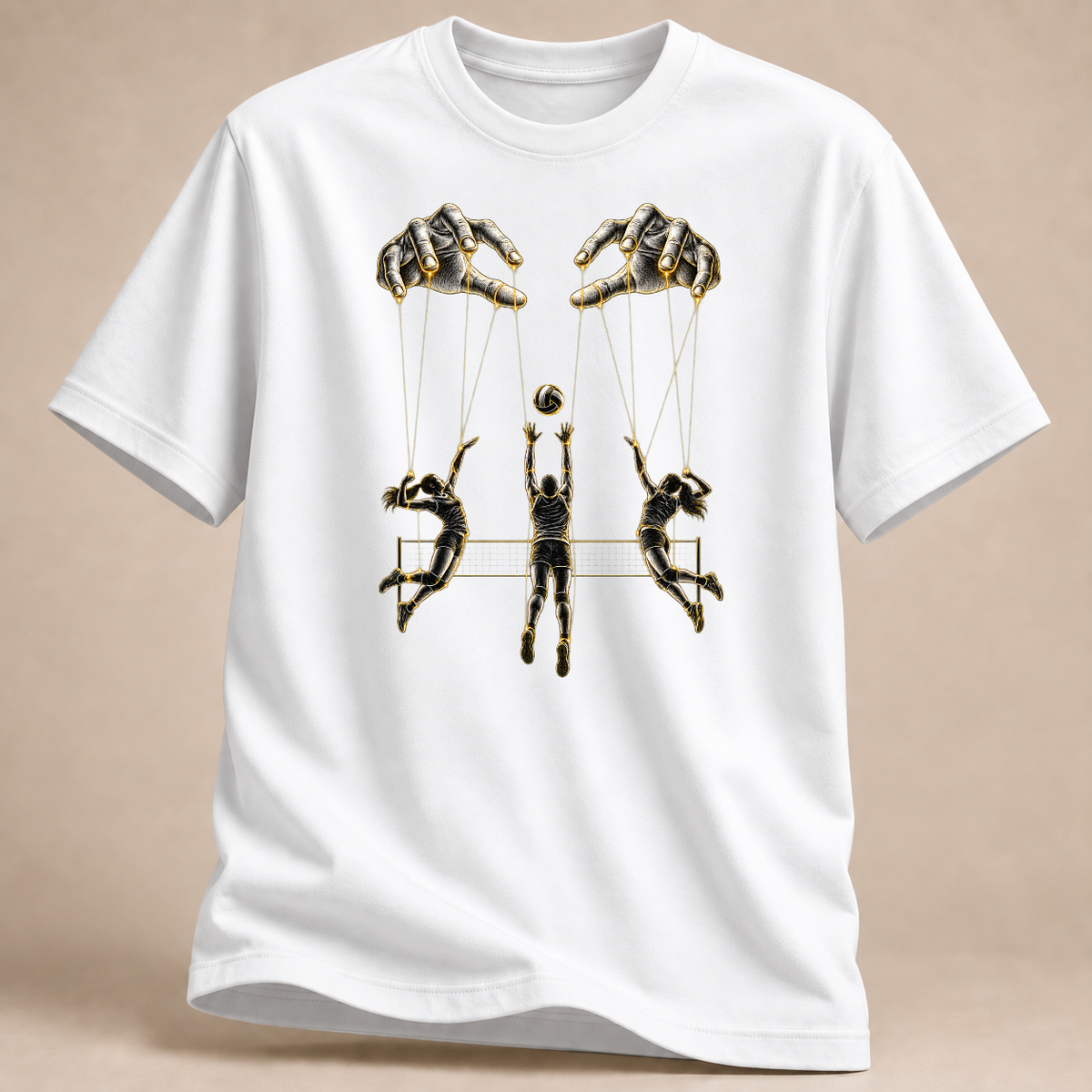 RÜCKRAUM – Zuspieler Fädenzieher T-Shirt – Weiß