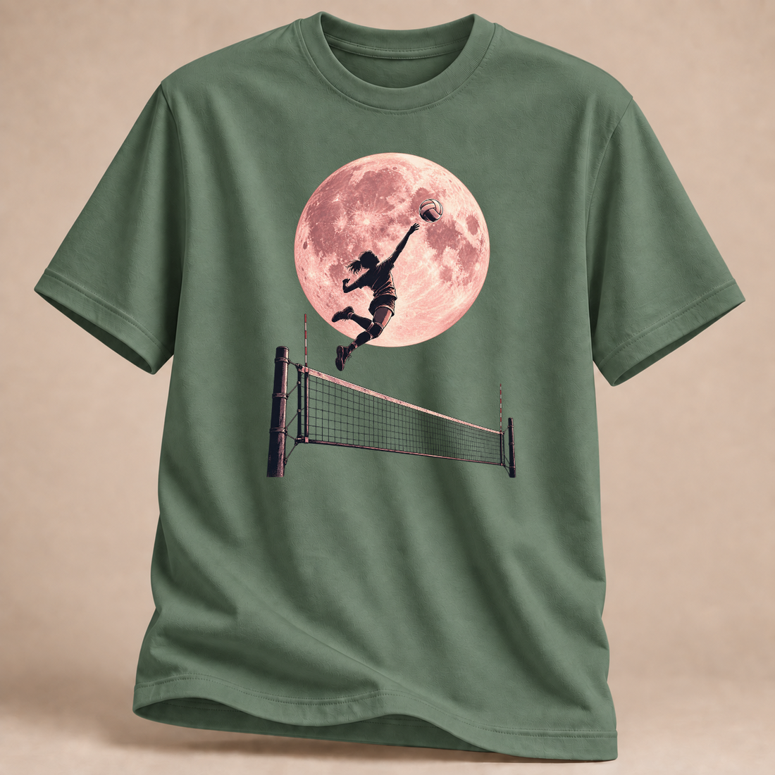 RÜCKRAUM – Moon Spike T-Shirt – Militärgrün