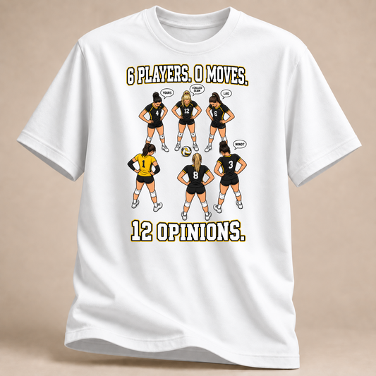 RÜCKRAUM – Sechs Spieler zwölf Meinungen T-Shirt – Weiß