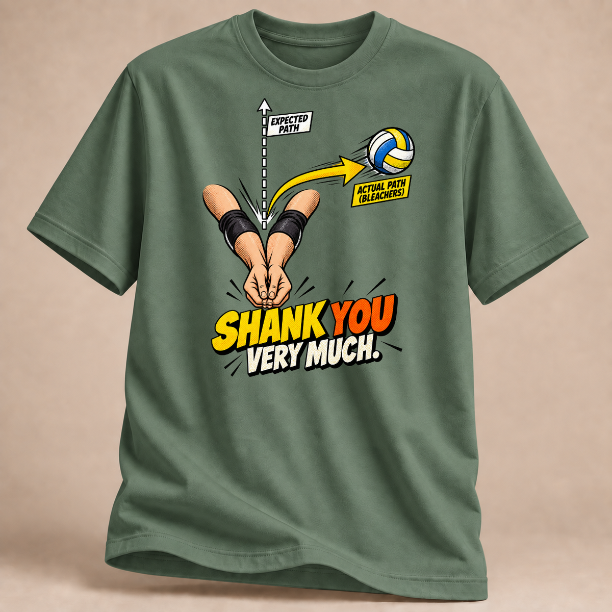 RÜCKRAUM – Shank You Very Much T-Shirt – Militärgrün