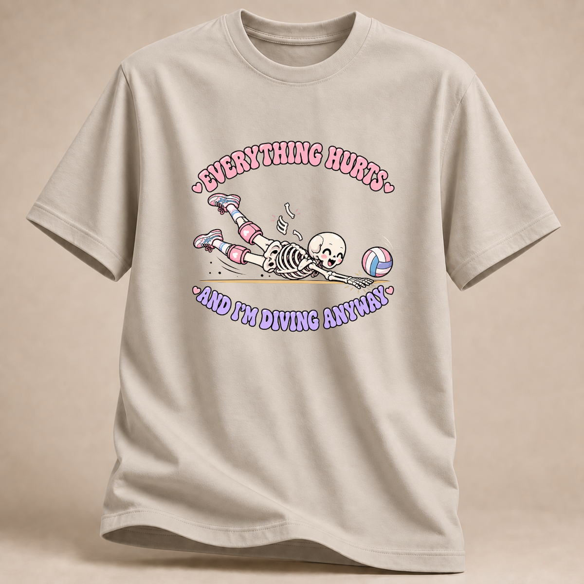 RÜCKRAUM – Alles tut weh trotzdem hechten T-Shirt – Sand