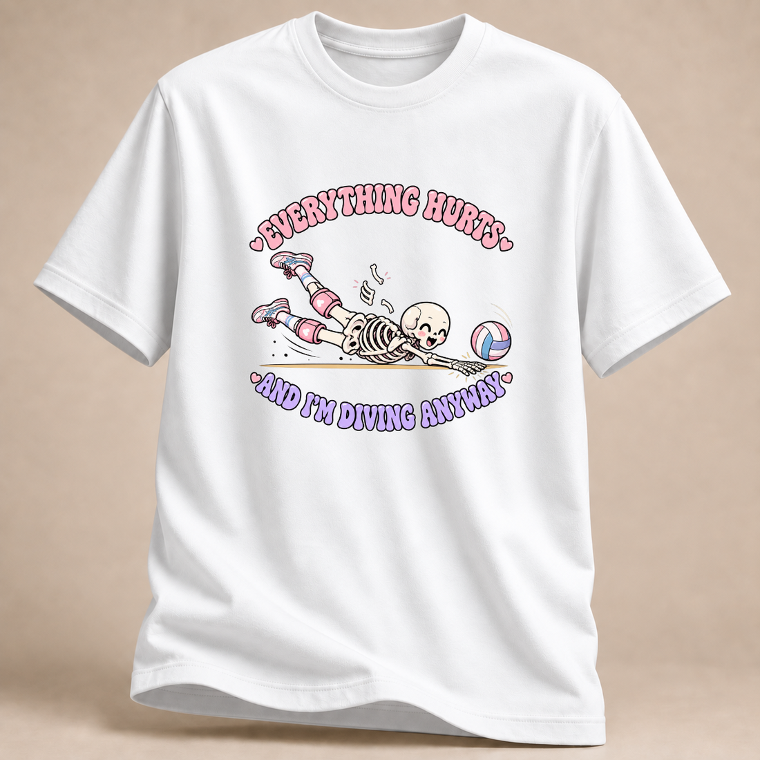 RÜCKRAUM – Alles tut weh trotzdem hechten T-Shirt – Weiß