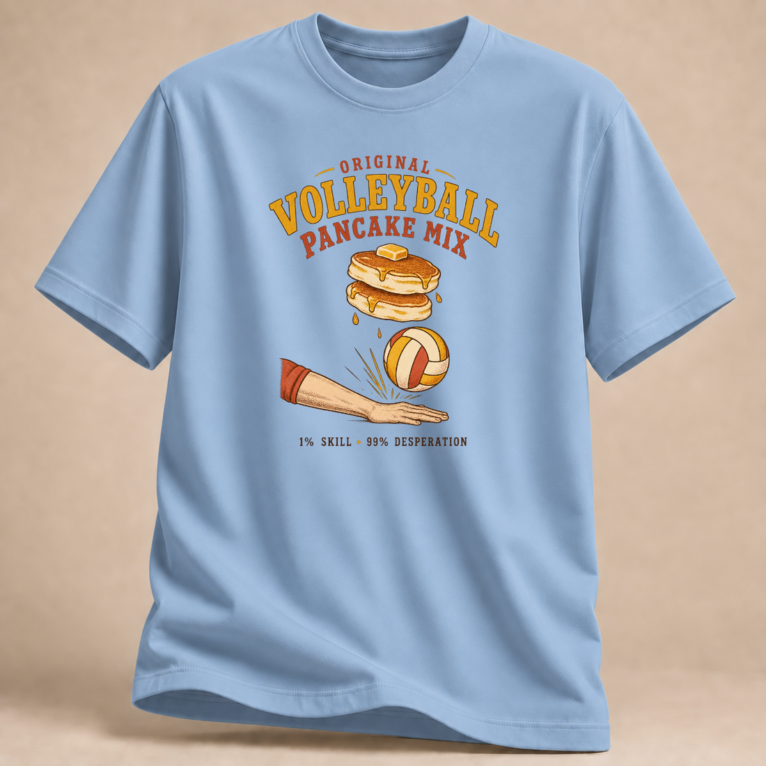 RÜCKRAUM – Volleyball Pancake Mix T-Shirt – Hellblau