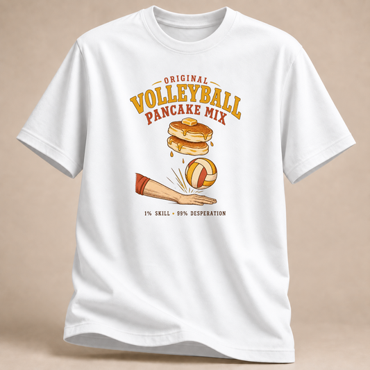 RÜCKRAUM – Volleyball Pancake Mix T-Shirt – Weiß