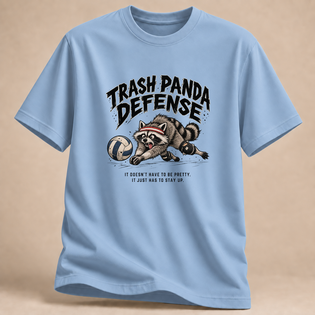 RÜCKRAUM – Trash Panda Defense T-Shirt – Hellblau