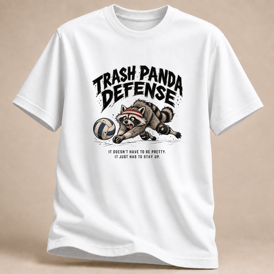 RÜCKRAUM – Trash Panda Defense T-Shirt – Weiß